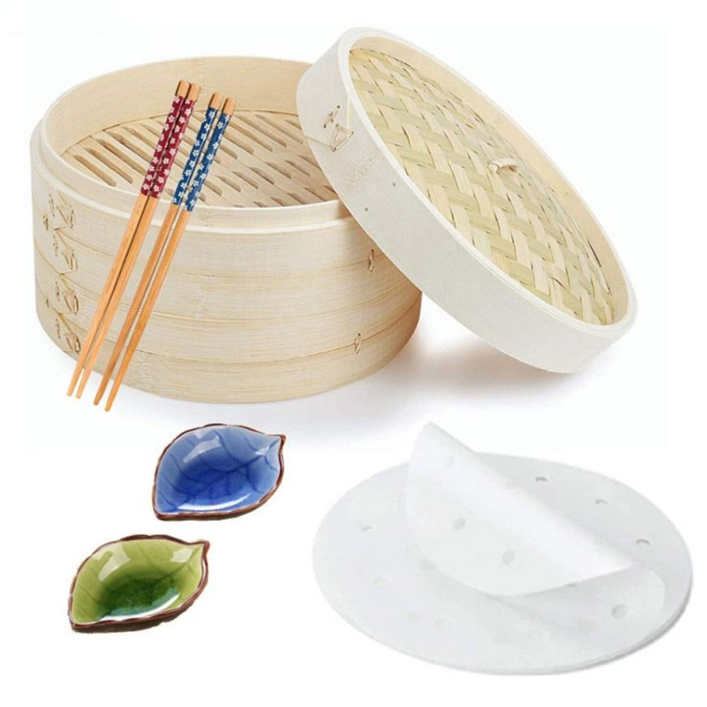 Bao Steamer Bamboo - Keranjang Kukus Bambu Cina untuk Memasak