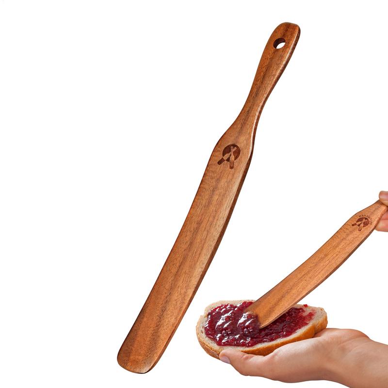 Okonomiyaki Spatula - Tongkat Pengaduk Kayu Pengikis Toples Sempit