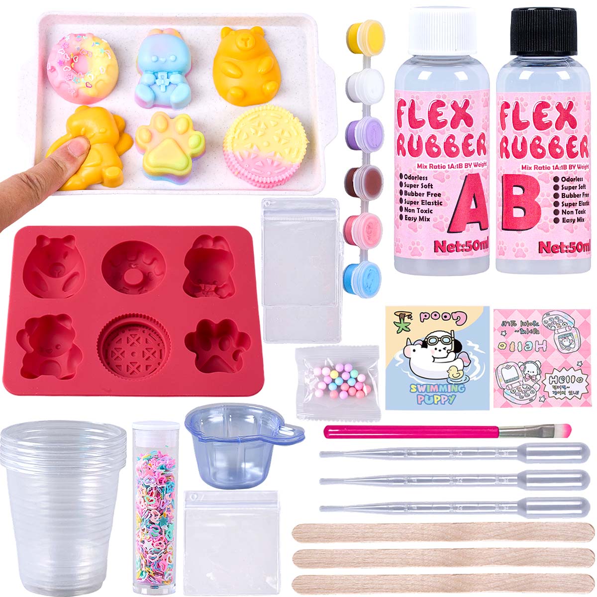 Donut Mold Silicone - Taba Squishy Maker Kit Flex Rubber