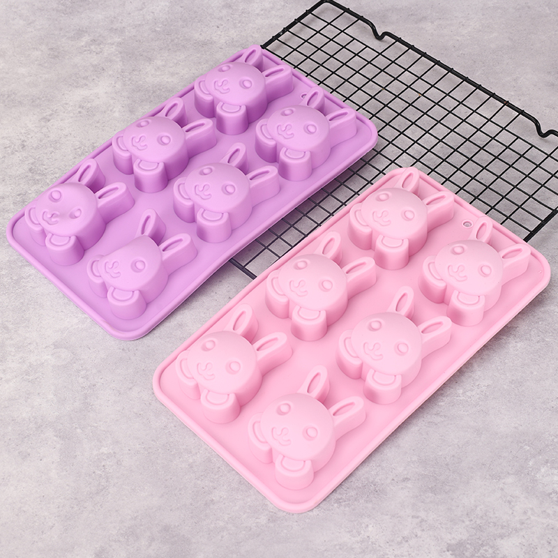 Bunny Cake Mold - Cetakan silikon Paskah, cetakan kue kelinci