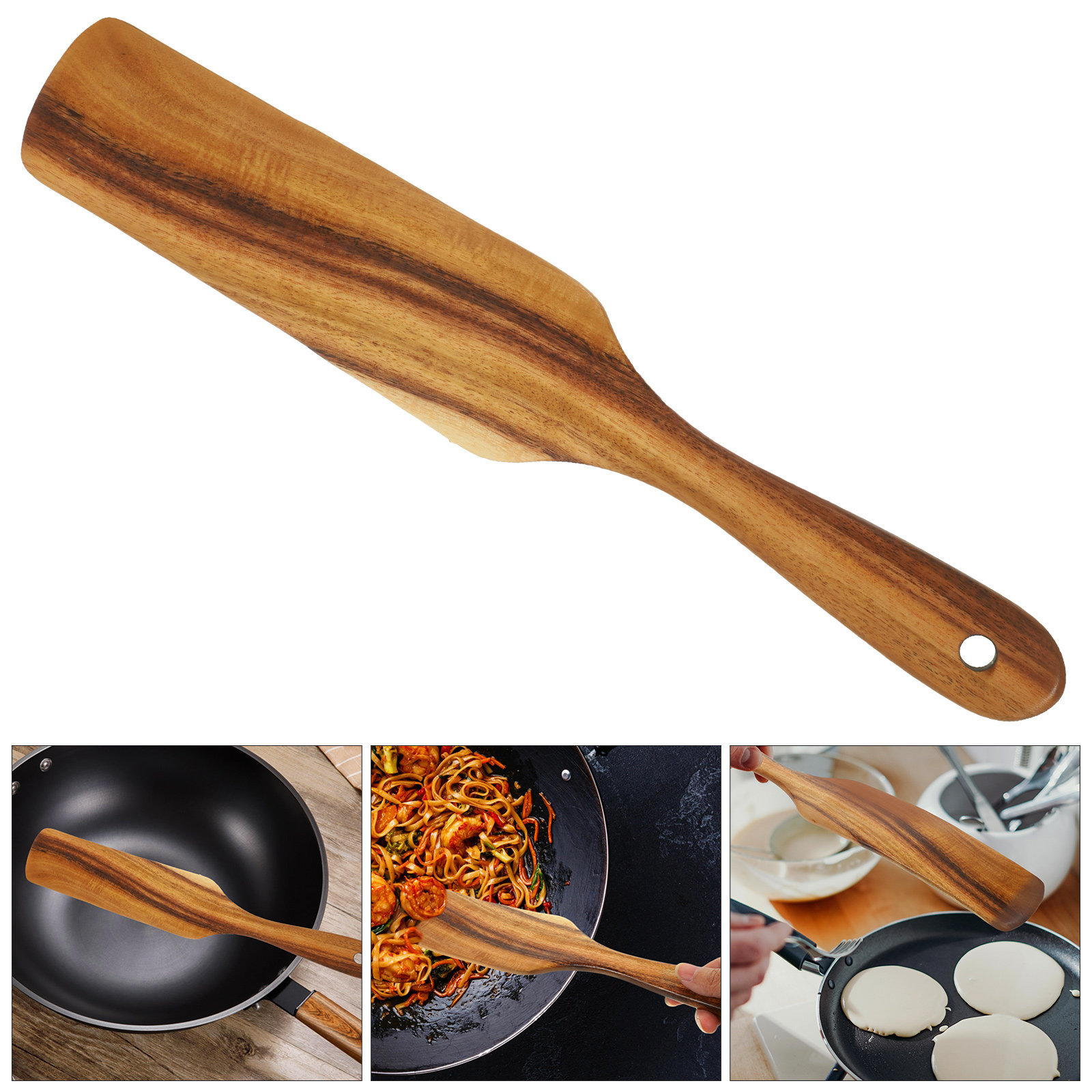 Okonomiyaki Spatula - Spatula Masak Dapur Gagang Panjang Spatula