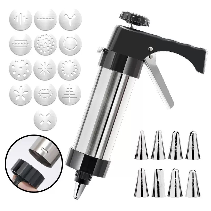 Churros Maker Gun - Alat Pembuat Kue Aluminium Multifungsi, Mesin