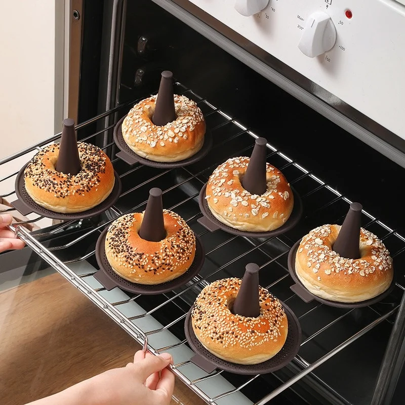 Donut Mold Silicone - 6 buah cetakan panggang loyang donat
