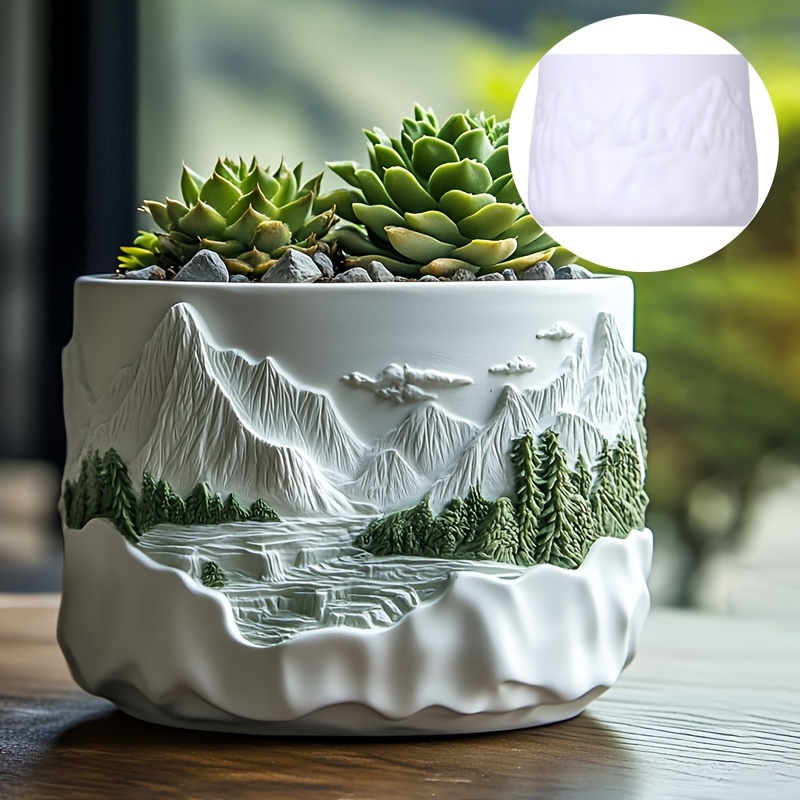 Potsticker Mold - Cetakan silikon resin pot bunga tanaman