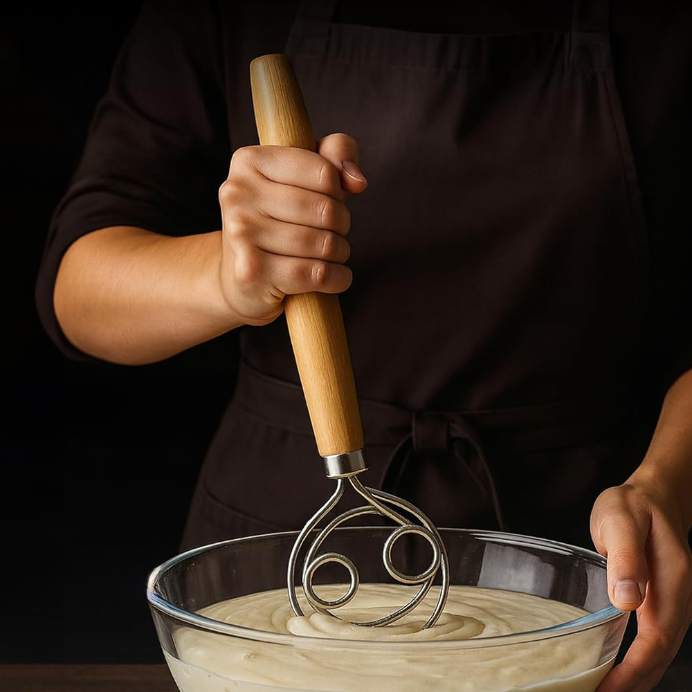Danish Pancake Pan - Pengocok Adonan Baja Tahan Karat 304