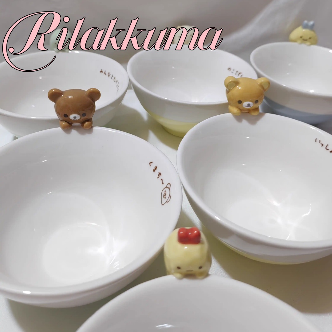 Dim Sum Basket - Rilakkuma Mangkuk Keramik Kartun Kawaii Boneka