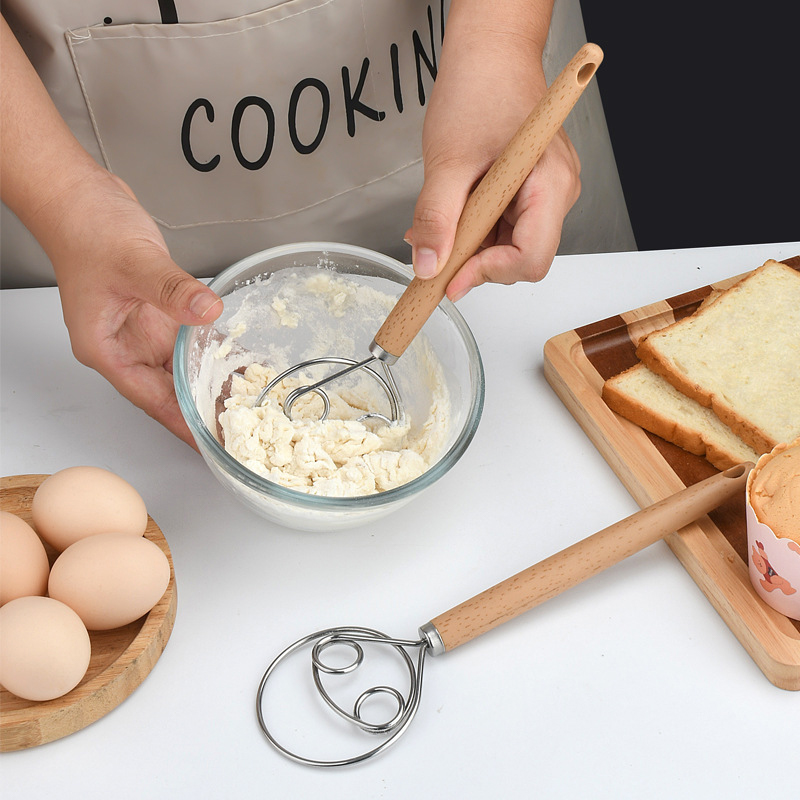 Danish Pancake Pan - Pengocok Adonan Stainless Steel 10-Inci dengan