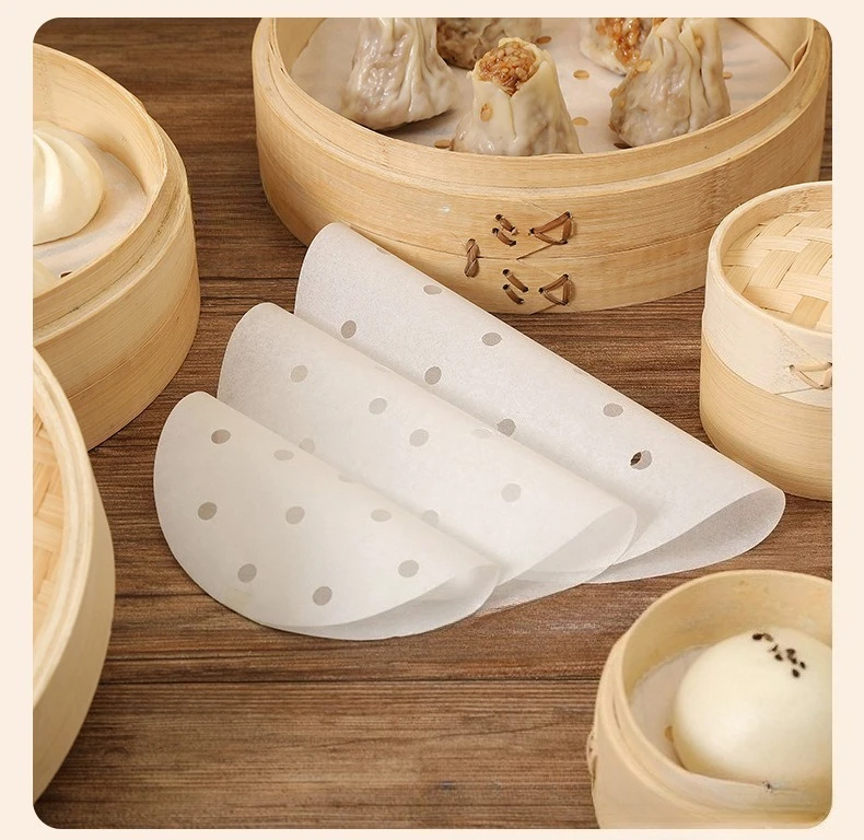 Bao Steamer Bamboo - 100Pcs Kertas Kukus Sekali Pakai Food