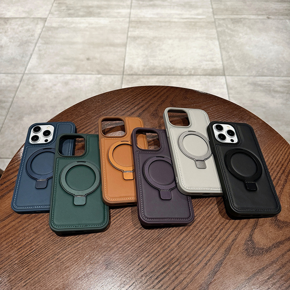 Taco Stand Holder - Casing Kulit PU Magnetik untuk Apple