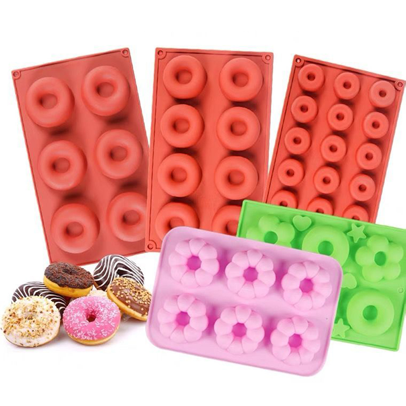 Donut Mold Silicone - Silikon Pembuat Donat 3D DIY Kue