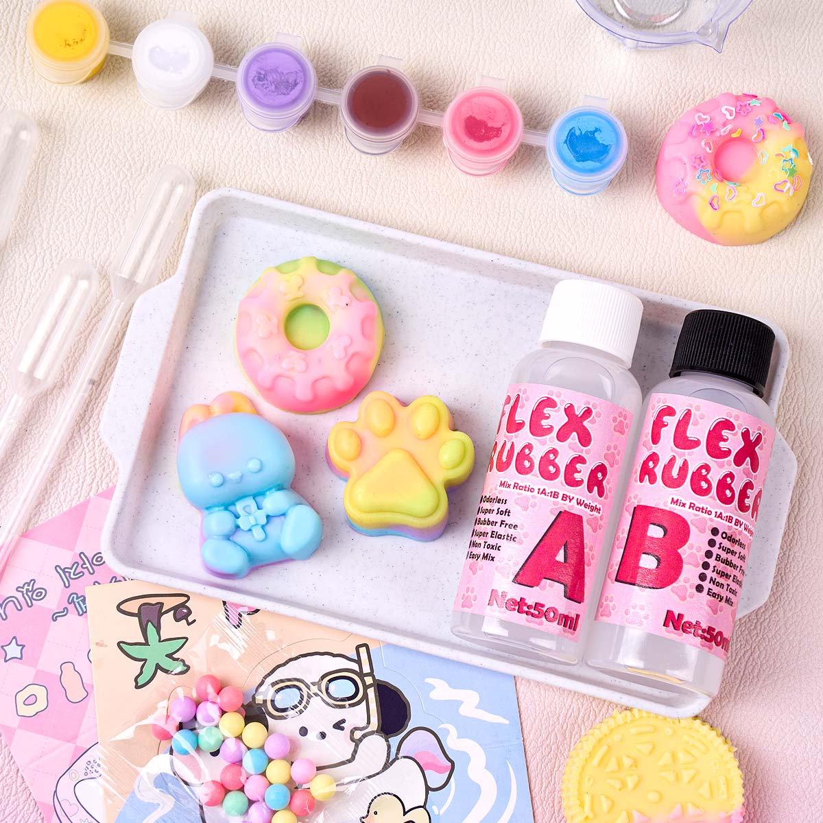 Taba Squishy Maker Kit Flex Ru - Donut Mold Silicone ulasan dan harga