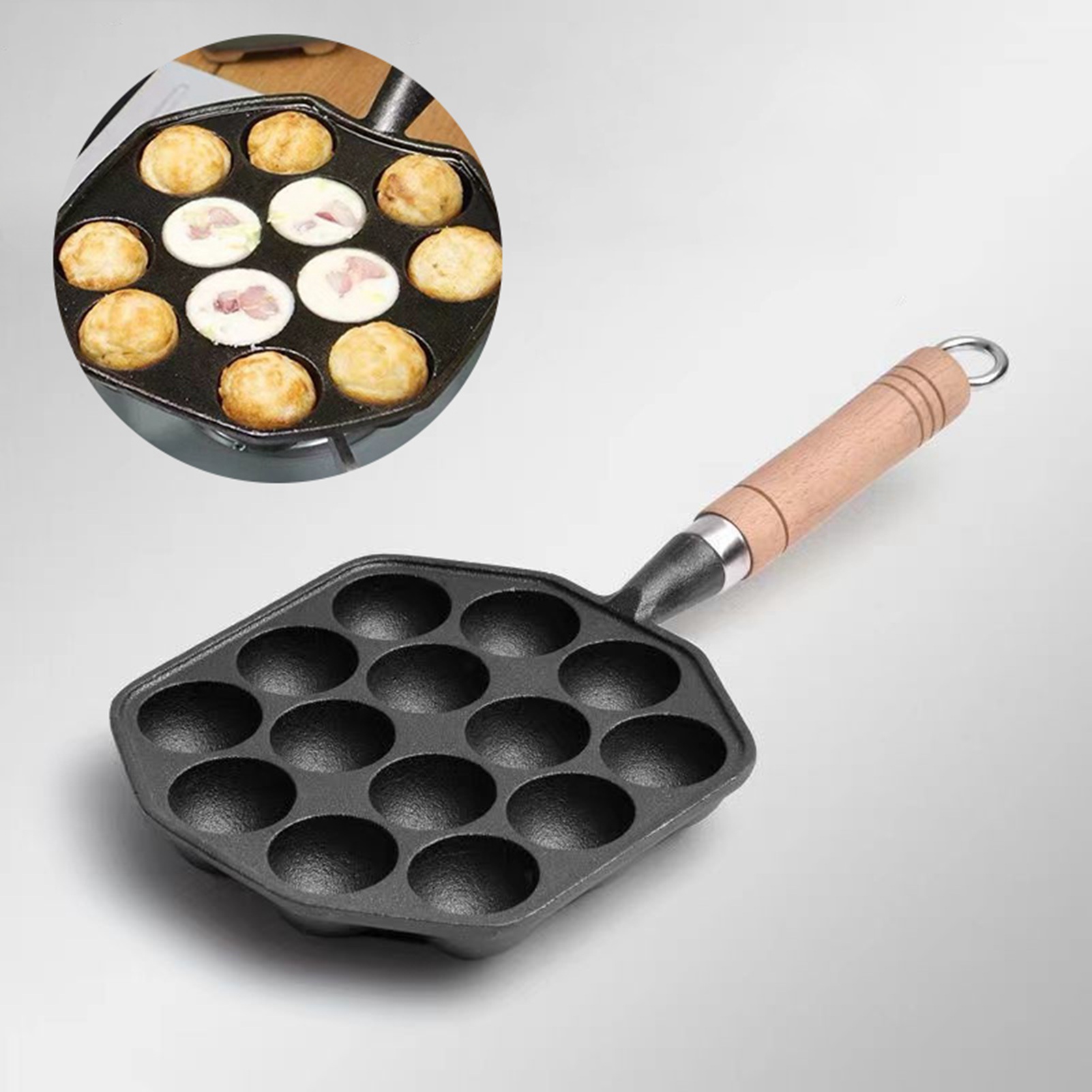 Panci Takoyaki 14 lubang besi  - Egg Waffle Pan ulasan dan harga