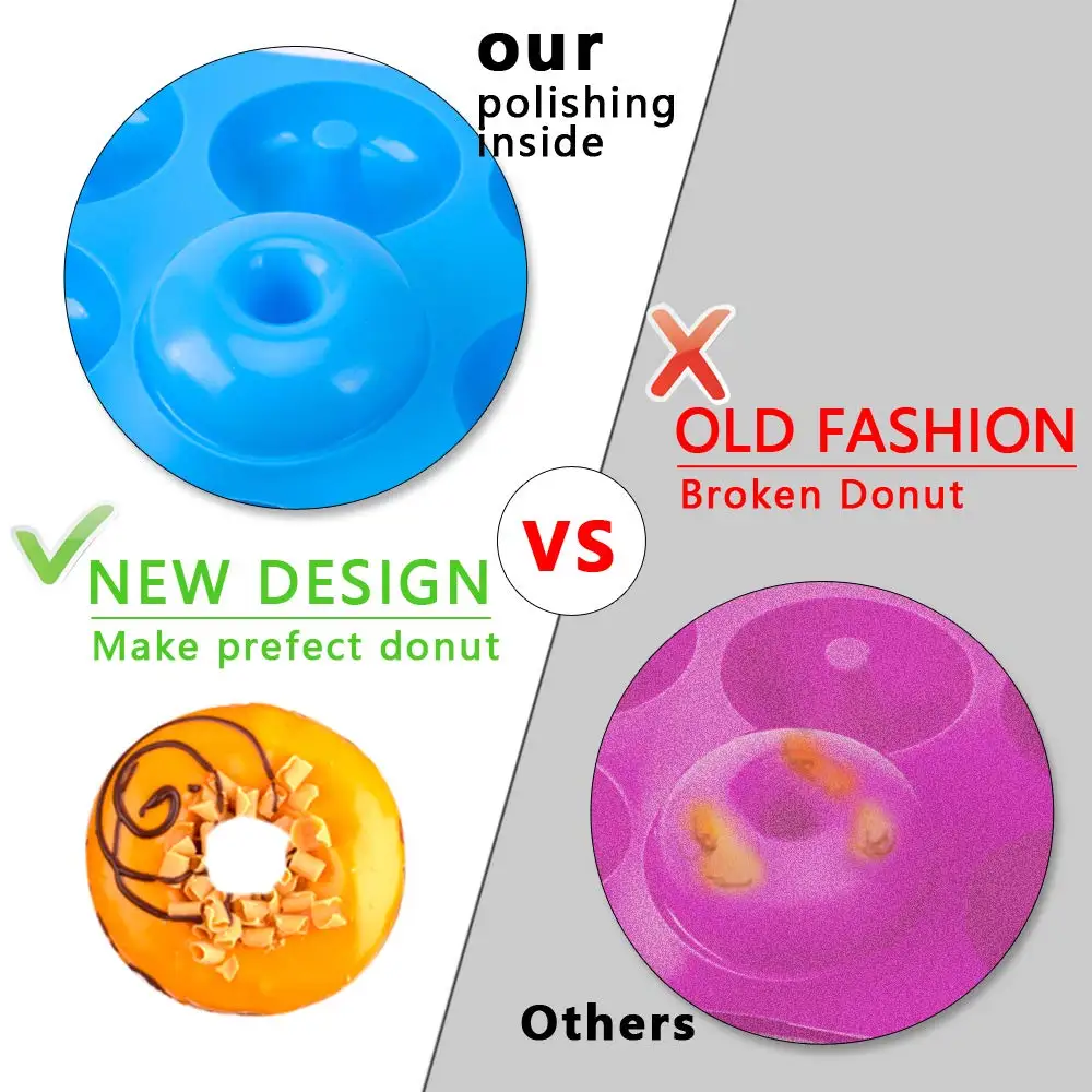 Loyang kue silikon 6 lubang, c - Donut Mold Silicone ulasan dan harga