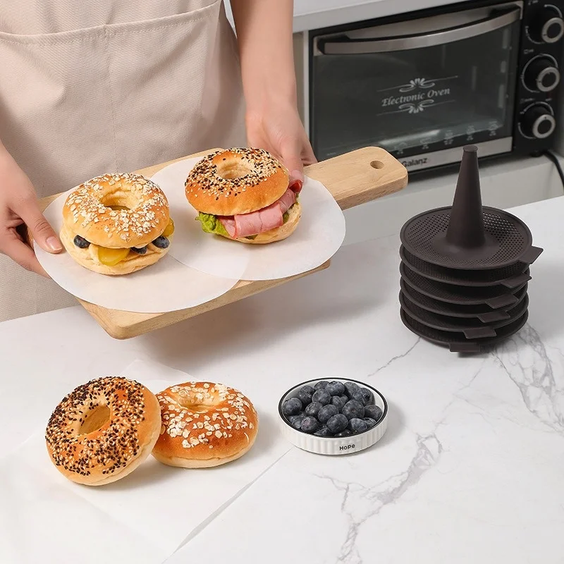 6 buah cetakan panggang loyang - Donut Mold Silicone ulasan dan harga