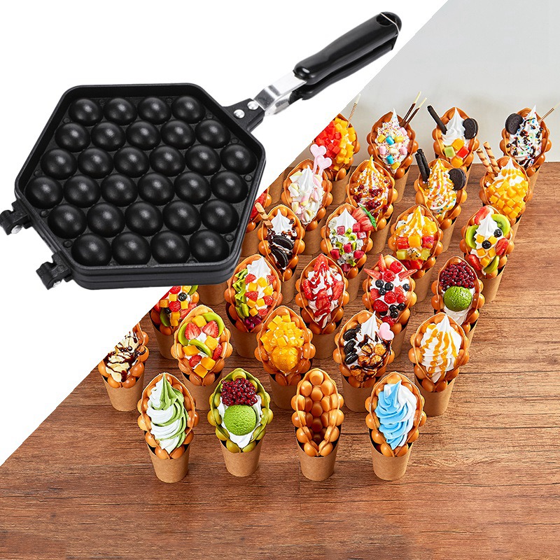 Cetakan Kue Telur Gelembung, L - Egg Waffle Pan ulasan dan harga