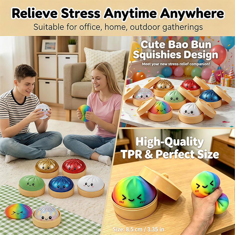 Mainan Squishy Bao Bun dengan  - Bao Steamer Bamboo ulasan dan harga