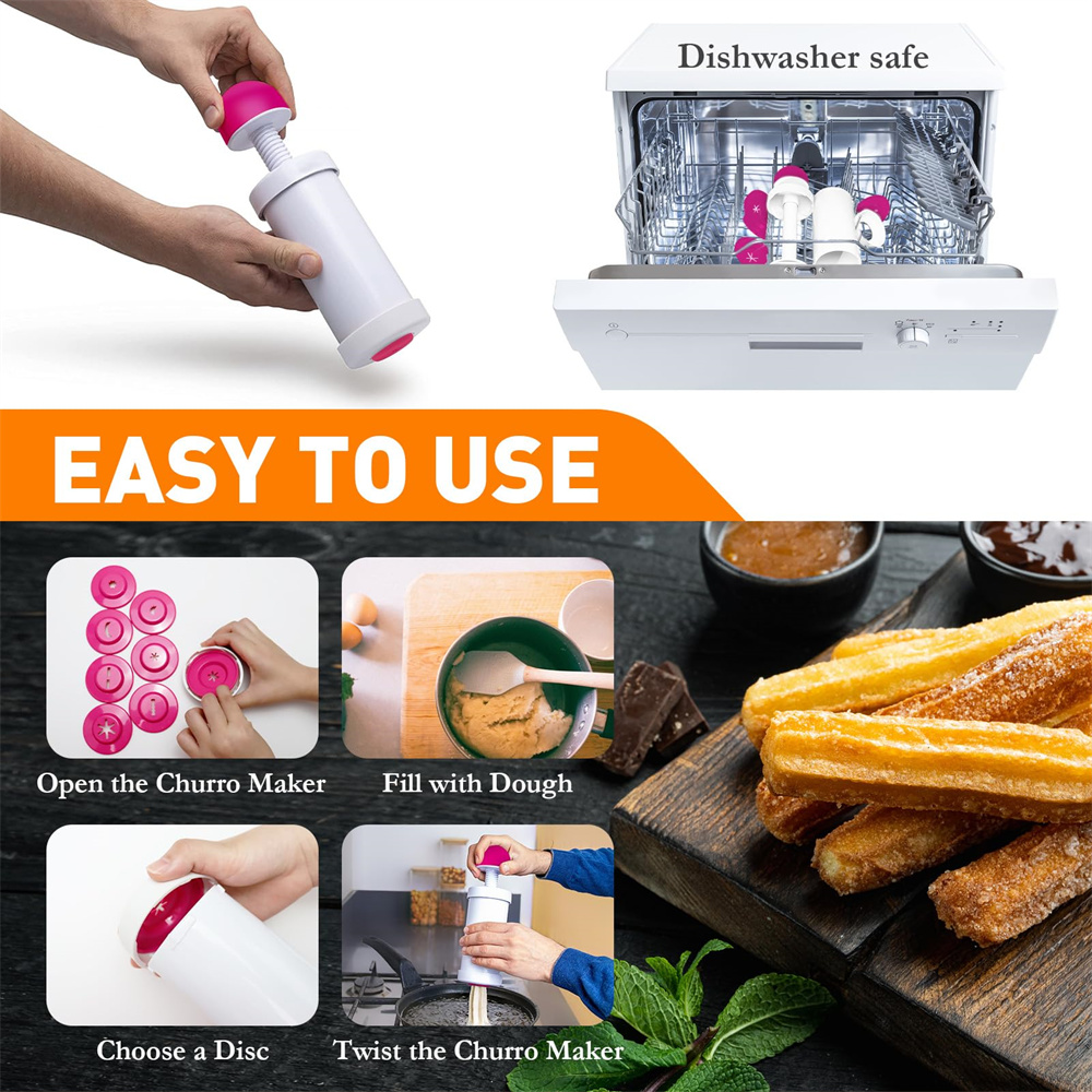 Mesin pembuat tekan kue Manual - Churros Maker Gun ulasan dan harga