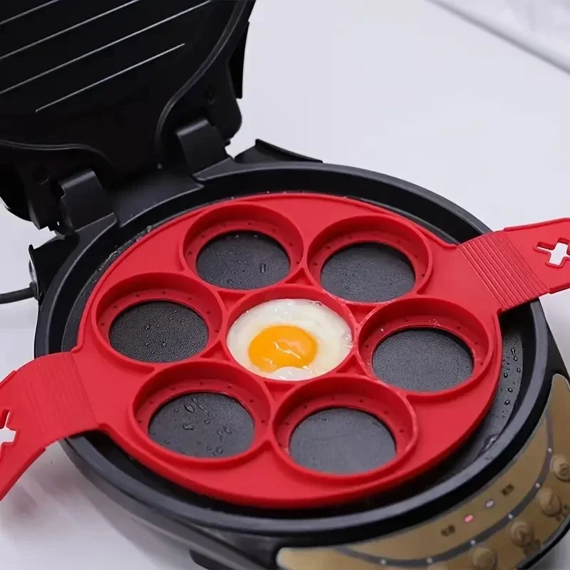 Silikon 7 lubang lingkaran pen - Egg Waffle Pan ulasan dan harga