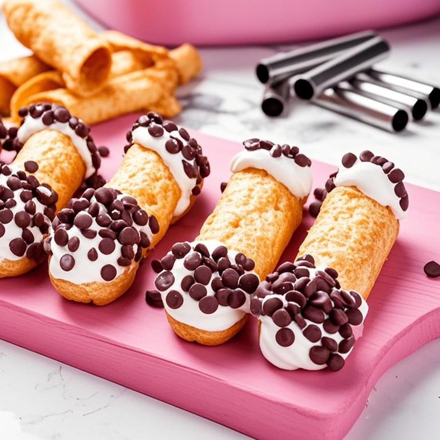 10/20 Buah Tabung Cannoli, Baj - Danish Pancake Pan ulasan dan harga